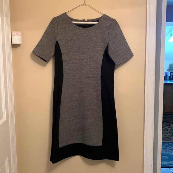J Crew black and grey short sleeve dress size 8 - Picture 1 of 5